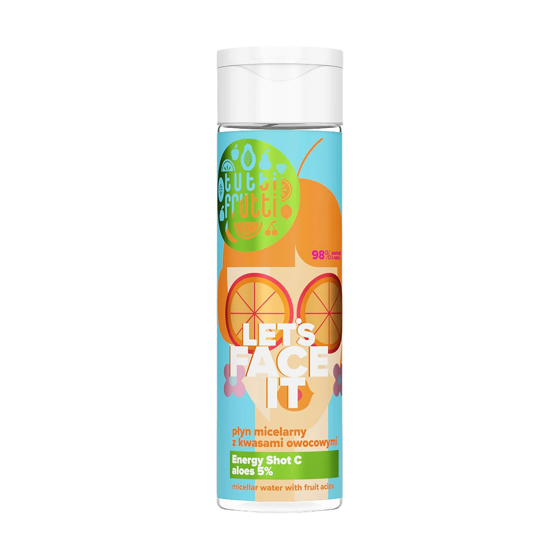 Міцелярна вода Farmona Tutti Frutti Let's Face It Micellar Water з алое вера 5%, 200 мл